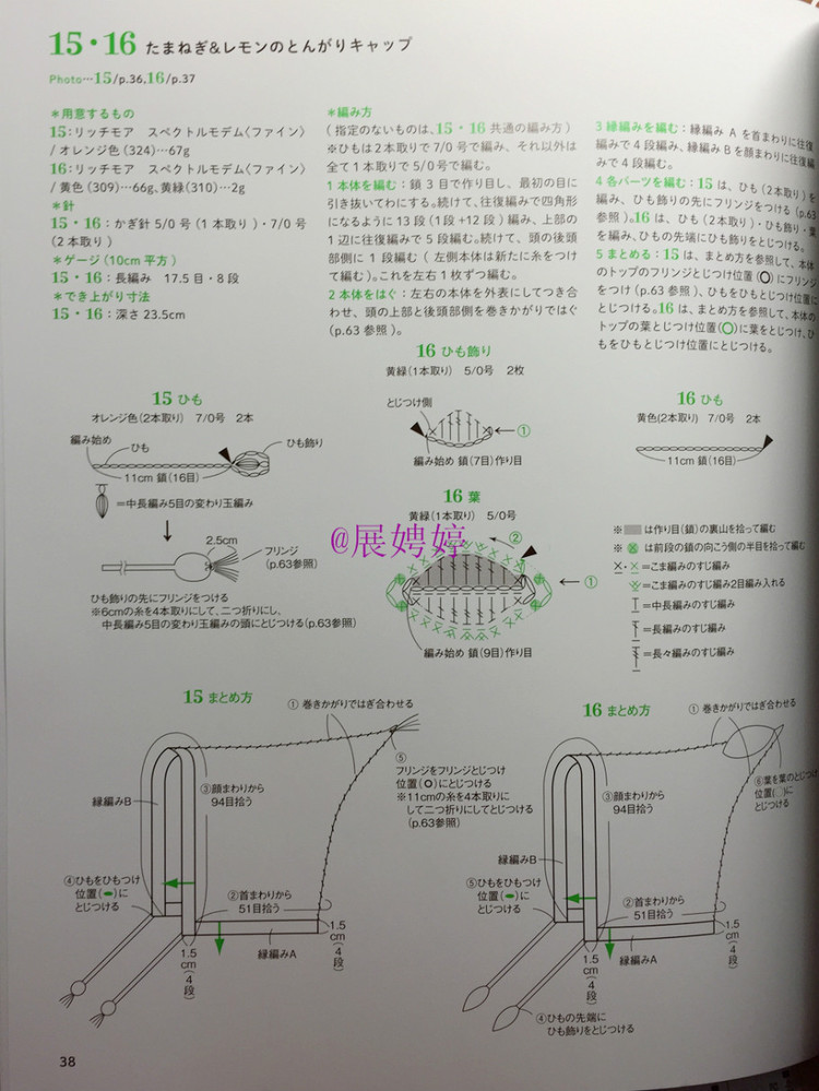 展娉婷新年禮物第二發(fā)：簡(jiǎn)單！鉤針編織孩子喜歡的水果·蔬菜·甜點(diǎn)帽子 - 展娉婷 - 展娉婷的鉤針世界