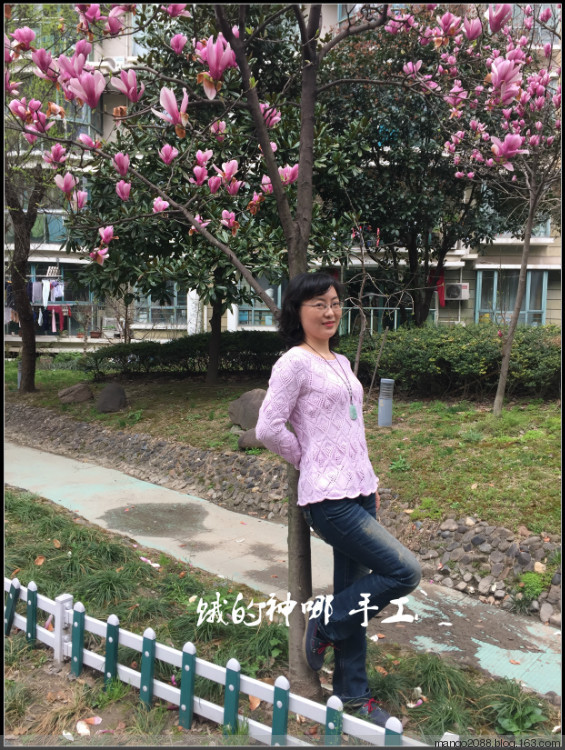 紫玉蘭——201607（粉紫棉套衫） - 餓的神哪 - 餓的神哪的編織小屋
