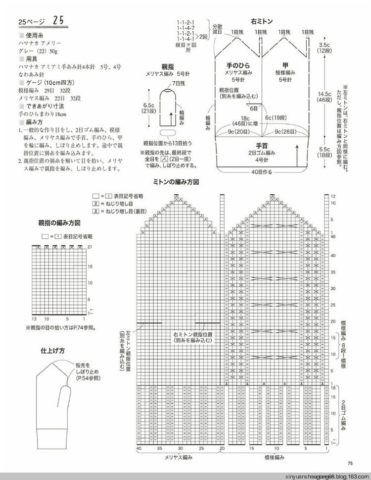 阿倫棒針手套 - 林中漫步 - 鉤針時(shí)光