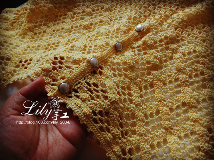 【Lily手工】--1527--素影--歐編后開扣套衫 - Lily - Lily的手工編織天地
