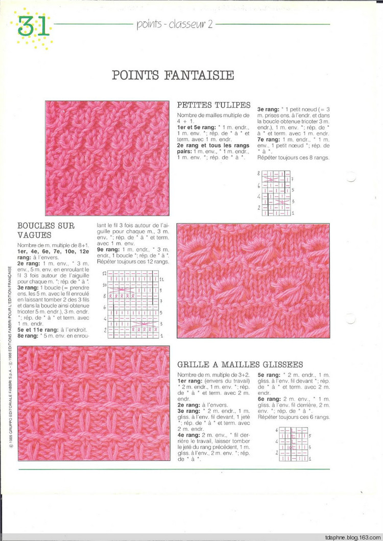 Tricot passion Points classeur N°2法國編織基礎書2圖解秘籍51-100 - Daphne Tsui - 因為愛所以愛