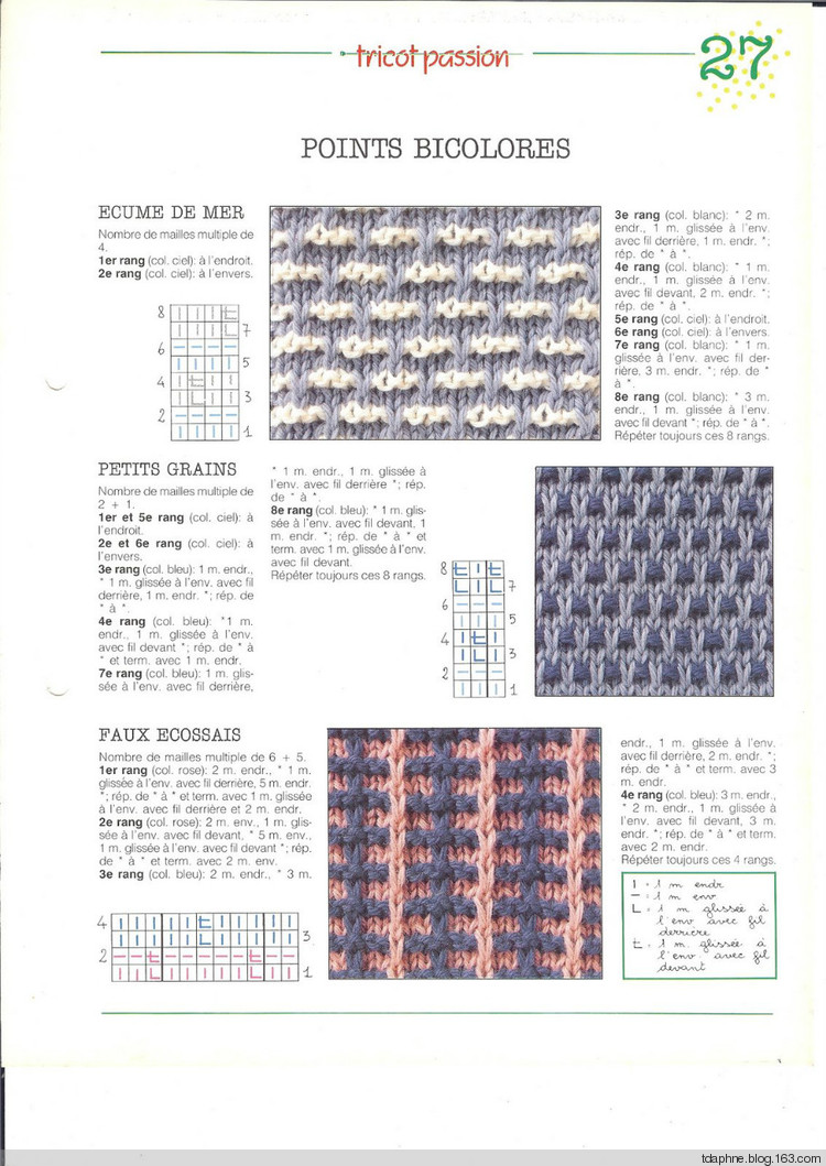 Tricot passion Points classeur N°2法國編織基礎書2圖解秘籍51-100 - Daphne Tsui - 因為愛所以愛