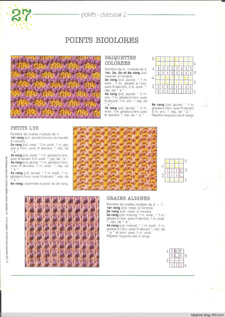 Tricot passion Points classeur N°2法國編織基礎書2圖解秘籍51-100 - Daphne Tsui - 因為愛所以愛