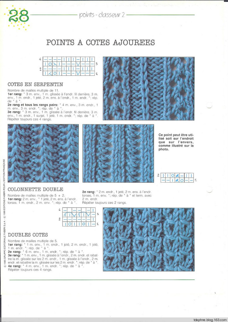 Tricot passion Points classeur N°2法國編織基礎書2圖解秘籍51-100 - Daphne Tsui - 因為愛所以愛
