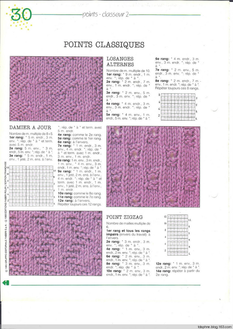 Tricot passion Points classeur N°2法國編織基礎書2圖解秘籍51-100 - Daphne Tsui - 因為愛所以愛