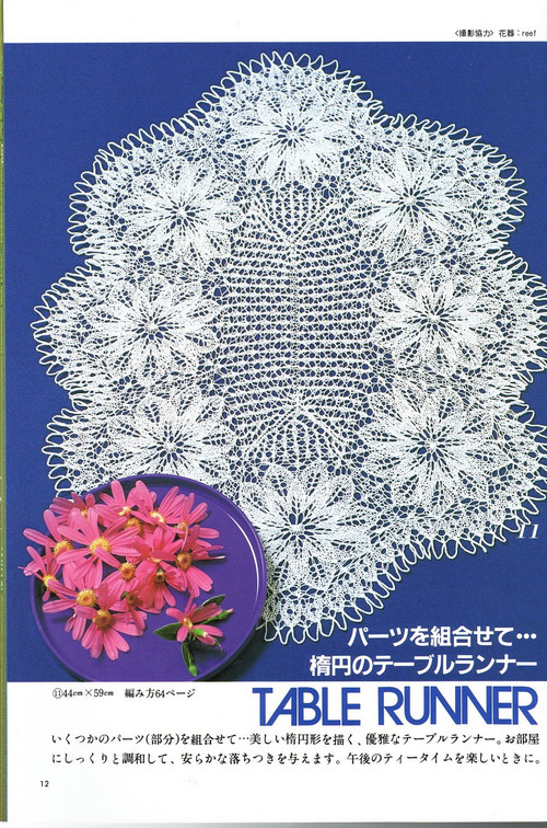 白色棒針蕾絲臺(tái)布 上KNITTED LACE DESINGNS OF THE MODERN  MODE BOOK 1 - Daphne - 因?yàn)閻?ài)所以愛(ài)