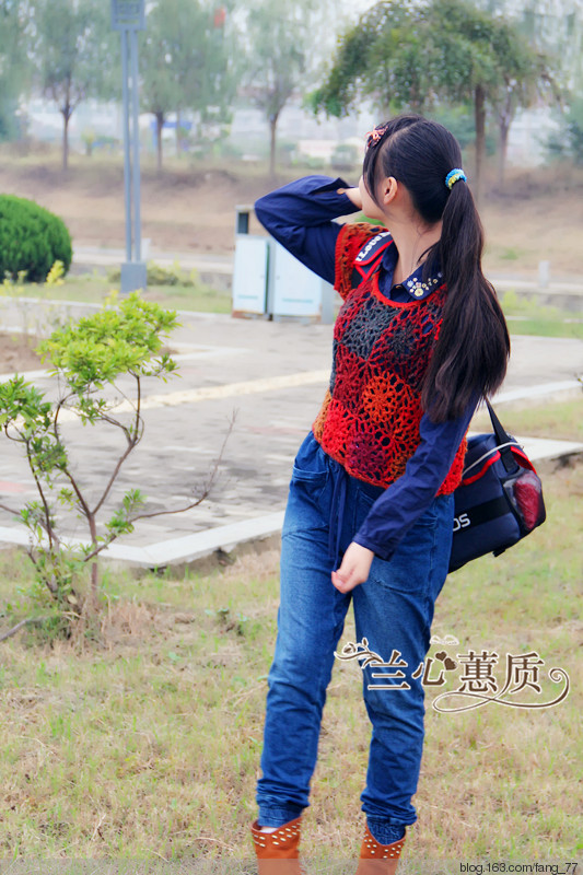 花窗~~七彩云拼花小衫（蘭心蕙質(zhì)2014） - 蘭心蕙質(zhì) - 蘭心蕙質(zhì)藍(lán)云海
