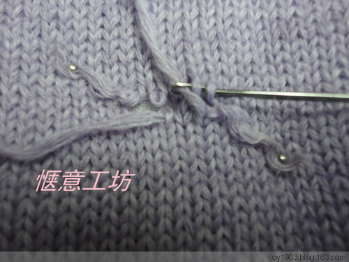 羊絨衫修補（一根斷頭的修補） - 愜意工坊 - 愜意工坊的博客