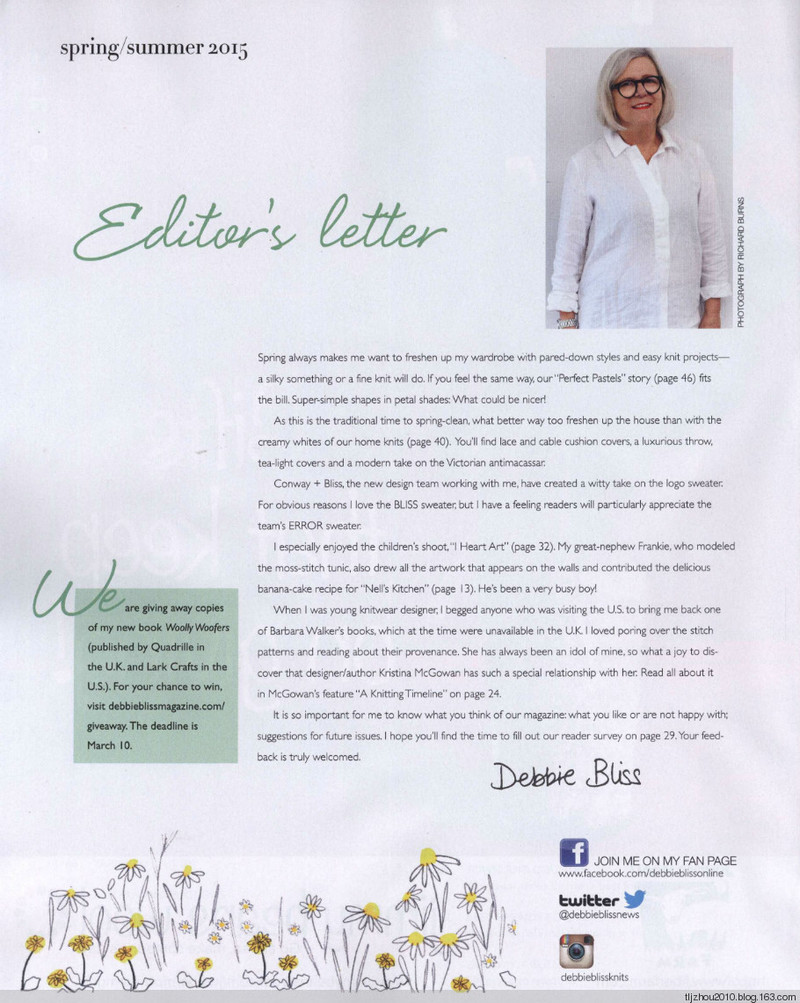 Debbie Bliss Knitting Magazine 2015 春夏 - 紫蘇 - 紫蘇的博客