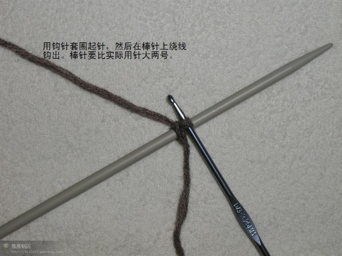 雙面起針?lè)楇p羅紋底邊 - 巧手狒狒 - 狒狒的編織小屋