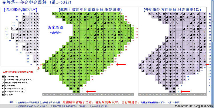 美麗的安娜披肩--附過程圖及拆分圖解 - 西咪 - 西咪的博客
