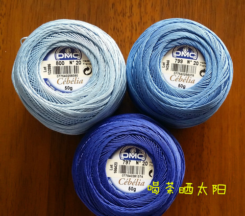戀戀青花--蕾絲拼花披肩（2015-12） - 喝茶曬太陽 - 喝茶曬太陽的博客