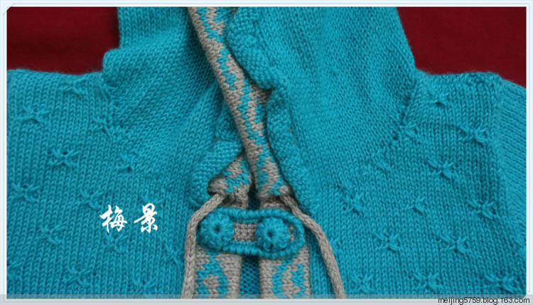 原創(chuàng)-孔雀藍兒童帽衫 （海量詳細圖解） - 梅景 - meijing5759的博客