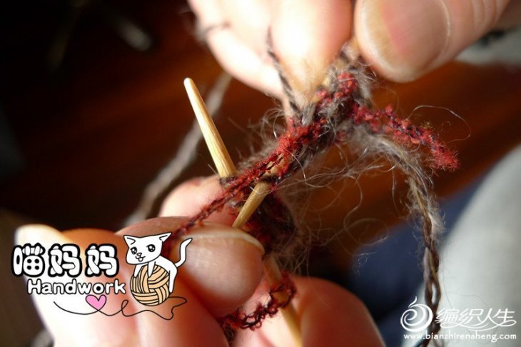 一種方便的雙色提花織法--雙手帶線