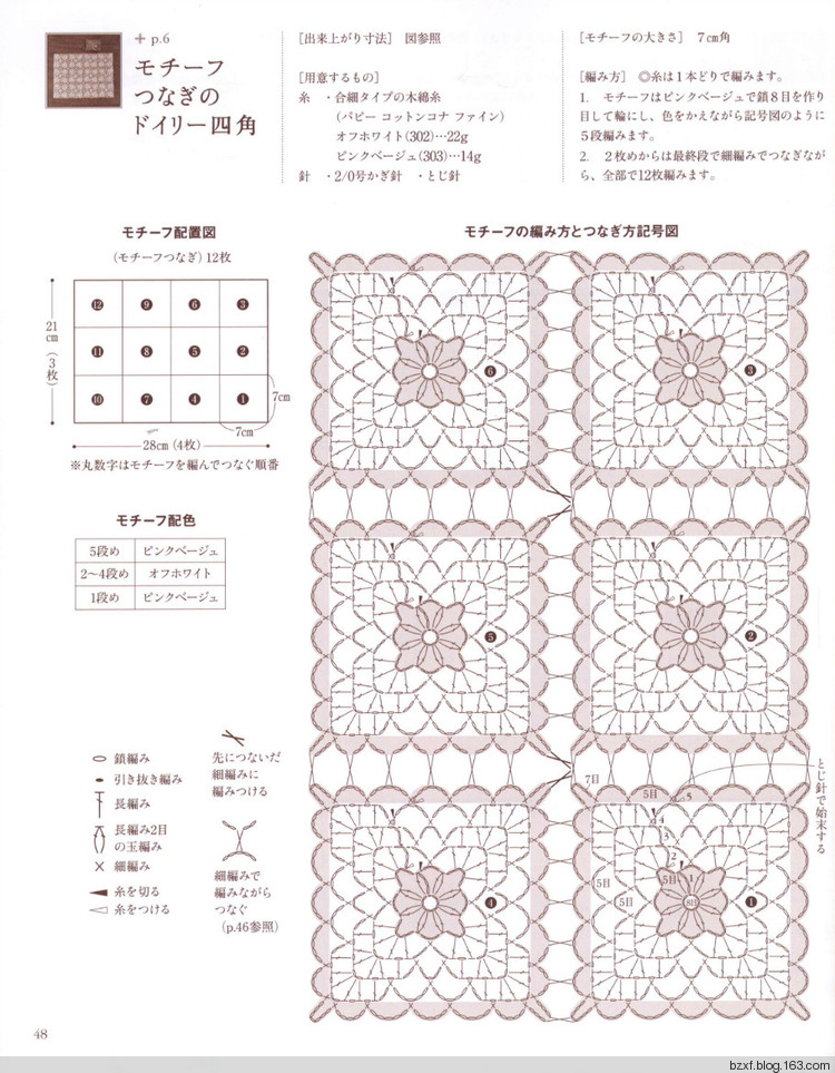 鉤針花朵圖案 - 編織幸福 - 編織幸福的博客