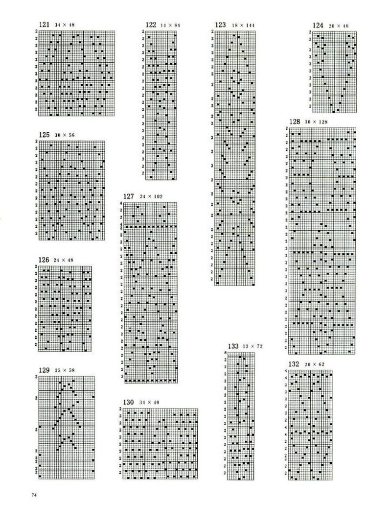 兄弟編織機970花樣書（2）花卡部分 - 暖織 - 2455474221的博客
