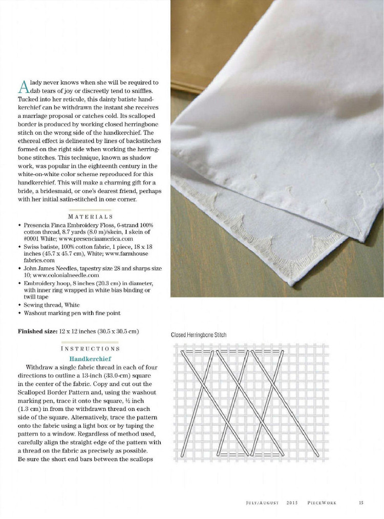PieceWork  July/August 2015 - 輕描淡寫(xiě) - 輕描淡寫(xiě)