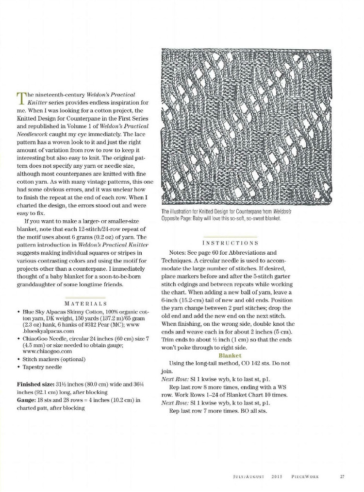 PieceWork  July/August 2015 - 輕描淡寫(xiě) - 輕描淡寫(xiě)