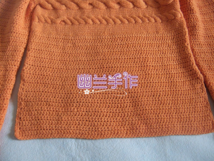 蜜橘—仿菲爾的拼接風(fēng)～～～鉤織結(jié)合前長后短套衫1503 - 空谷幽蘭 - 指間的溫柔