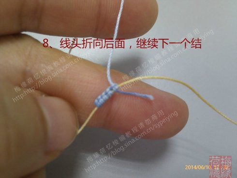 [轉(zhuǎn)載]【原創(chuàng)教程】梅緣荷憶梭編教程之埋線法藏線 - 跳動的毛絨 - 跳動的毛絨博客