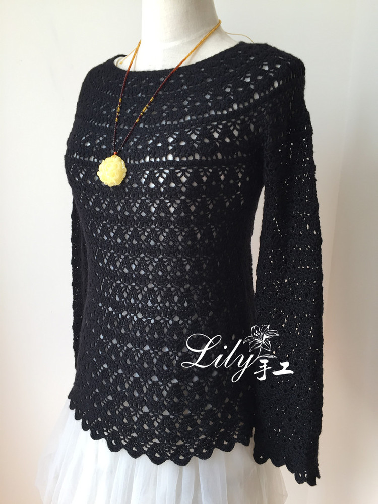 【Lily手工】--黑玫瑰--經(jīng)典蔥衣 - Lily - Lily的手工編織天地
