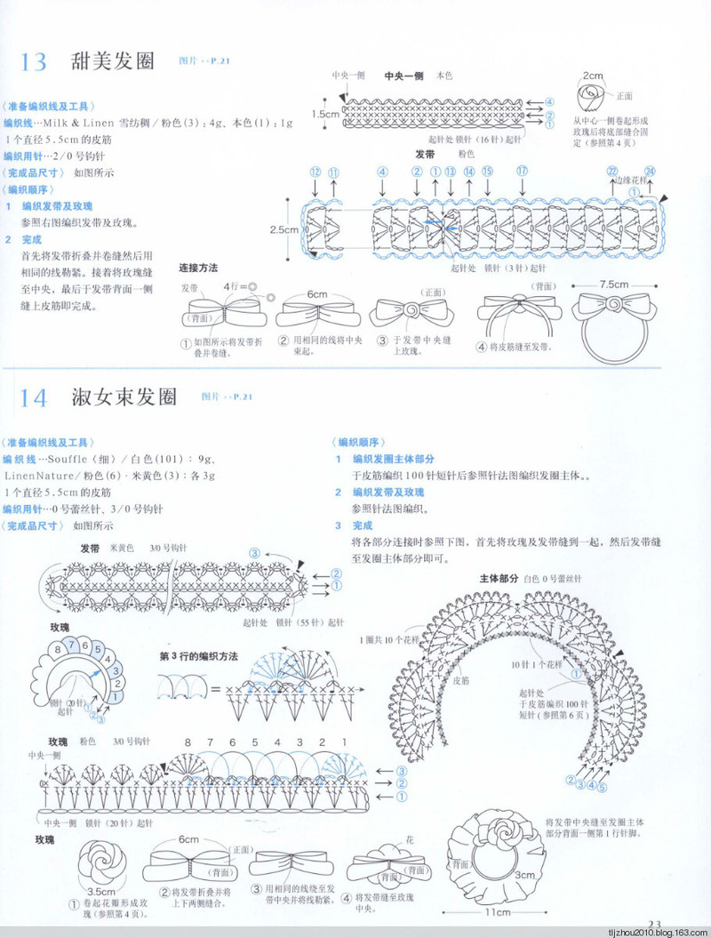 鉤針編織薔薇花樣小物 2013 - 紫蘇 - 紫蘇的博客