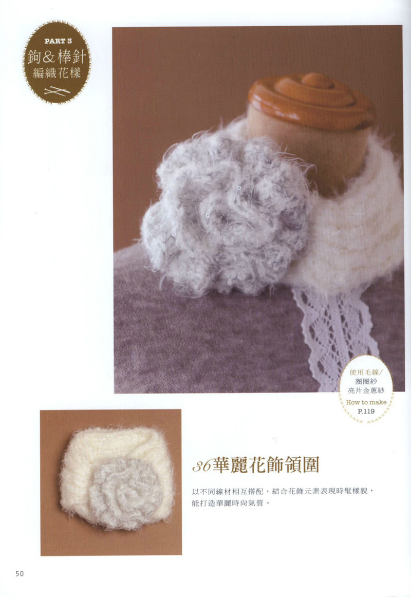 【轉(zhuǎn)載】Hand Knitting 2013 -- 十分魅力領(lǐng)片編織 (1)  - 荷塘秀色 - 茶之韻