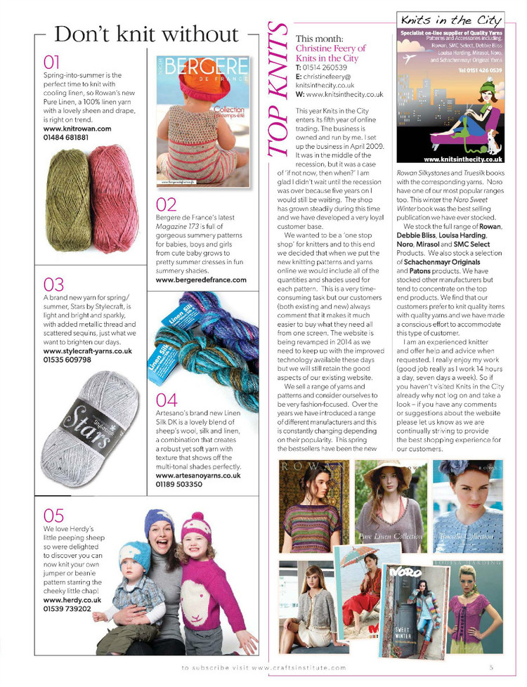 Knitting Magazine  May 2014 - 輕描淡寫(xiě) - 輕描淡寫(xiě)