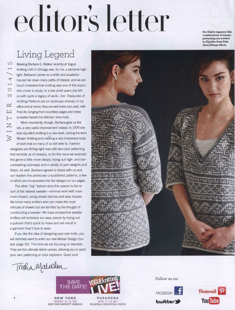 Vogue Knitting International Winter 2014/2015 - 輕描淡寫(xiě) - 輕描淡寫(xiě)