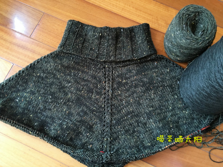 夜行--羊絨花點線混紡斗篷（2015-17） - 喝茶曬太陽 - 喝茶曬太陽的博客