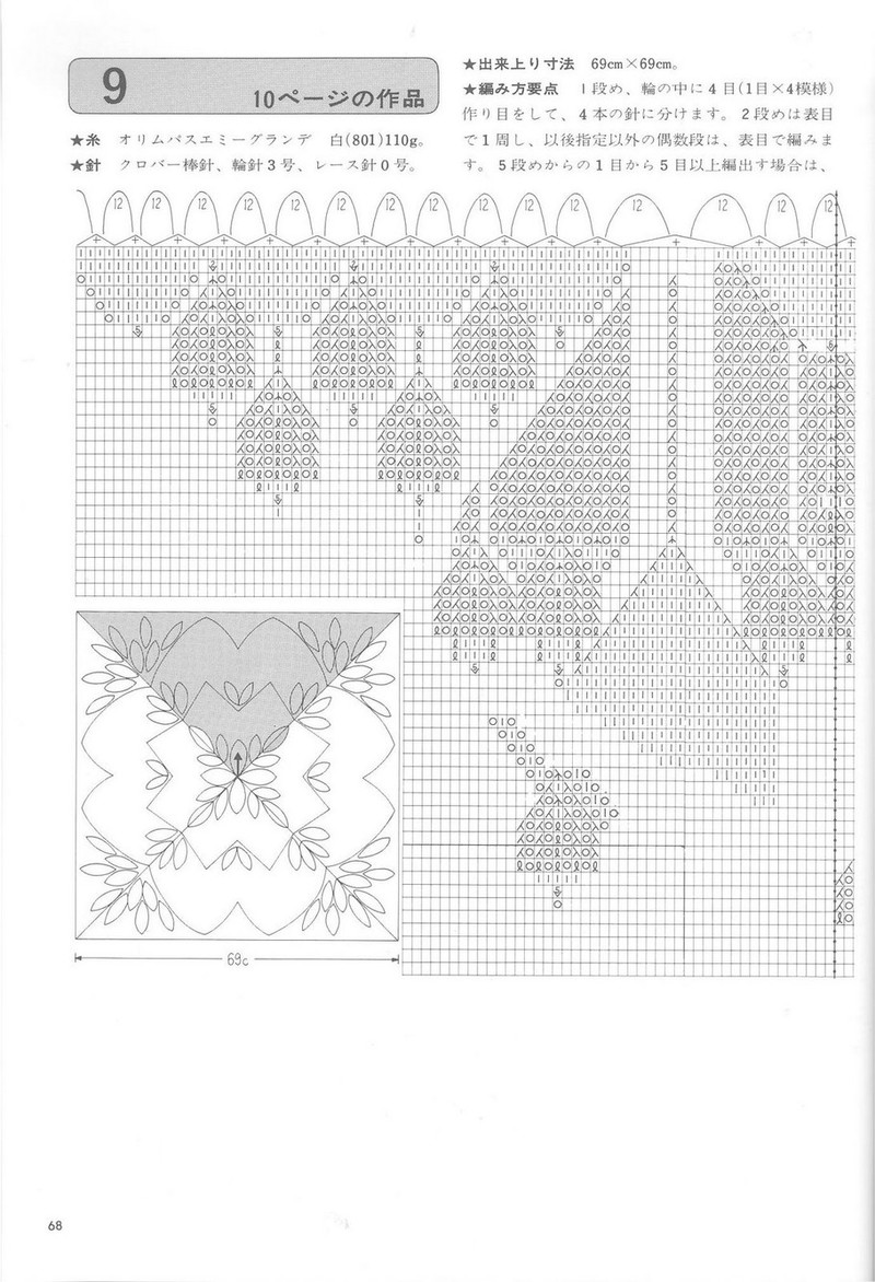 白色棒針蕾絲臺布 中 KNITTED LACE DESINGNS OF THE MODERN  MODE BOOK 1 - Daphne - 因為愛所以愛