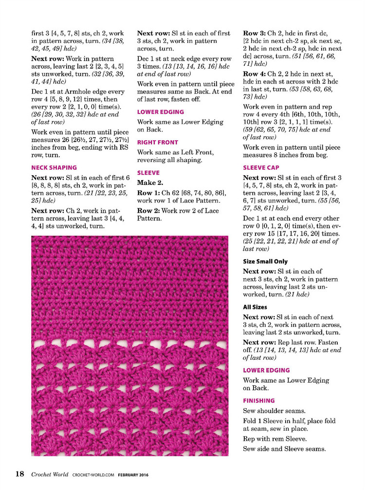 Crochet World Vol.39 №1 2016 - 輕描淡寫 - 輕描淡寫