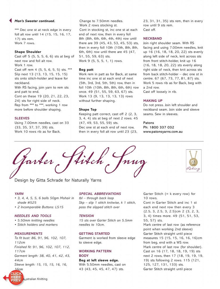 Australian Knitting Volume 7 No 3 2015 - 輕描淡寫 - 輕描淡寫