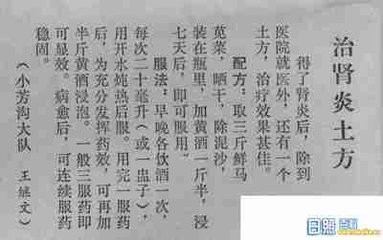 只要是腎炎  一副藥必好 - 楓兒 - 楓葉ㄣ飄零