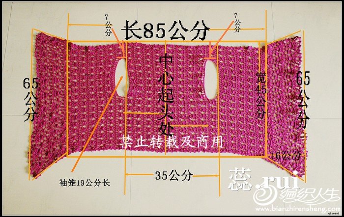 qiaorui作品~紫露草~披肩式馬甲~附教程 圖解。點開即見。