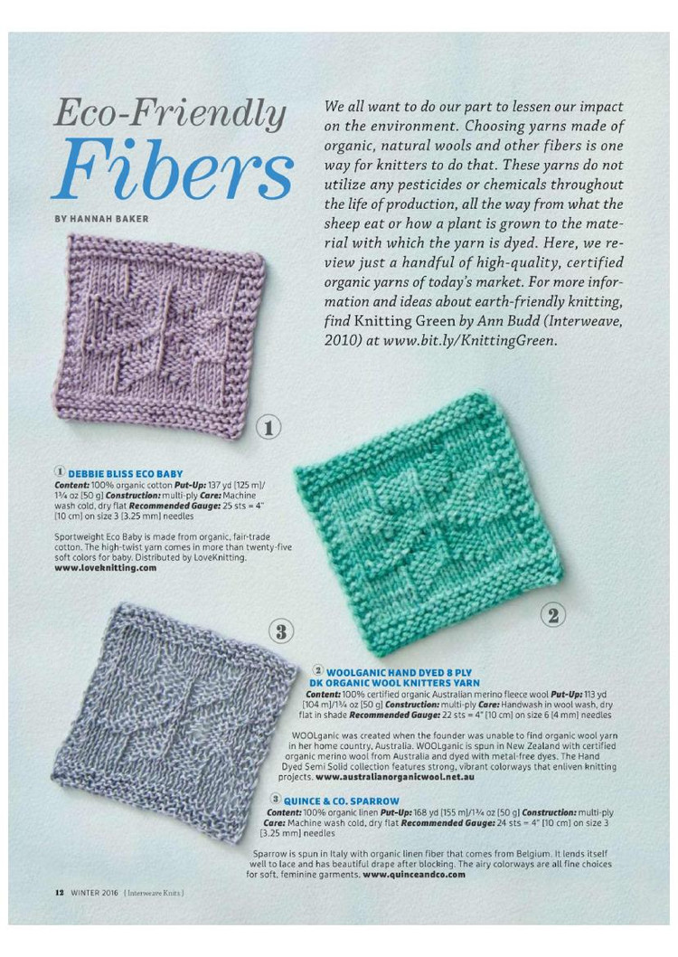 Interweave Knits  Winter 2016 - 輕描淡寫 - 輕描淡寫