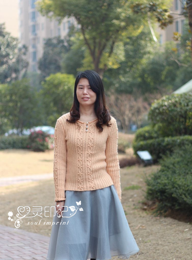 【心靈印記】時光——珍珠扣淑女毛衣 - 心靈印記 - 指間紗