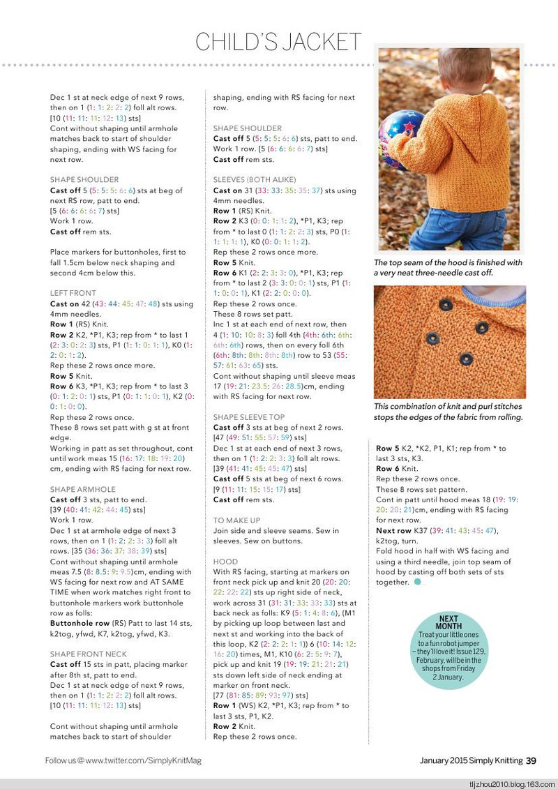Simply Knitting Issue 128 2015 - 紫蘇 - 紫蘇的博客