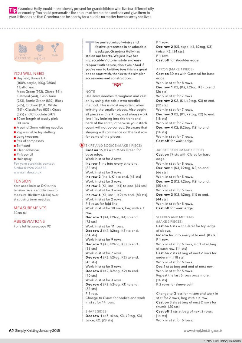 Simply Knitting Issue 128 2015 - 紫蘇 - 紫蘇的博客