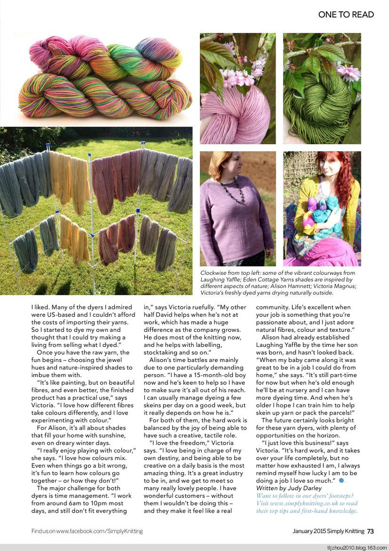 Simply Knitting Issue 128 2015 - 紫蘇 - 紫蘇的博客