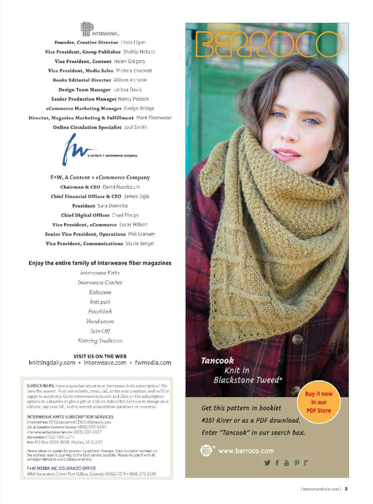 Interweave knits winter 2015 - 輕描淡寫 - 輕描淡寫
