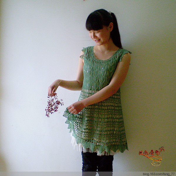 抹茶味~~清爽夏季，鉤織結(jié)合裙式上衣（蘭心蕙質(zhì)201316） - 蘭心蕙質(zhì) - 蘭心蕙質(zhì)藍云海