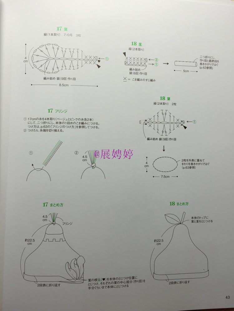 展娉婷新年禮物第二發(fā)：簡單！鉤針編織孩子喜歡的水果·蔬菜·甜點(diǎn)帽子 - 展娉婷 - 展娉婷的鉤針世界