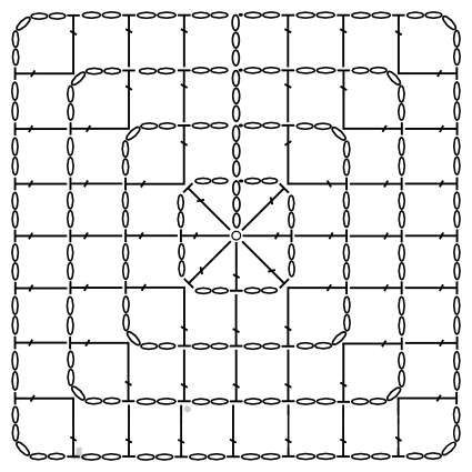 基礎(chǔ)方片的鉤織方法圖解 - 心路獨(dú)舞 - 愛(ài)自然 愛(ài)生活  愛(ài)美麗