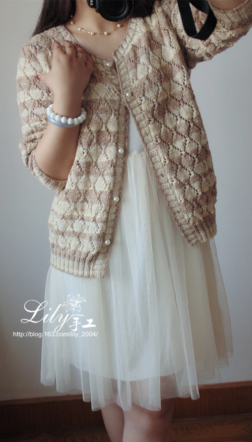 【Lily手工】--淡然--常規(guī)款小方塊開衫 - Lily - Lily的手工編織天地