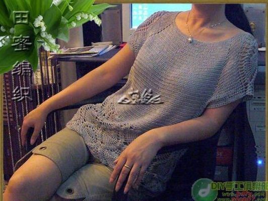 灰色天絲棉線鉤衣－田蜜想的款式哦 - 小雨點 - 小雨點的博客繁星點點