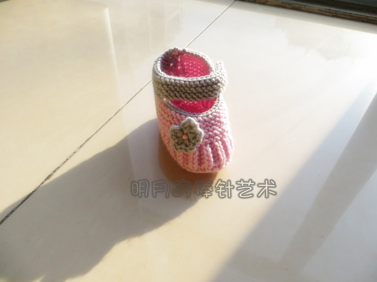 197-【鞋鞋】可愛寶寶搭扣鞋（高清圖+詳細(xì)視頻教程）---明月的棒針?biāo)囆g(shù) - 納蘭曼荷 - 納蘭曼荷