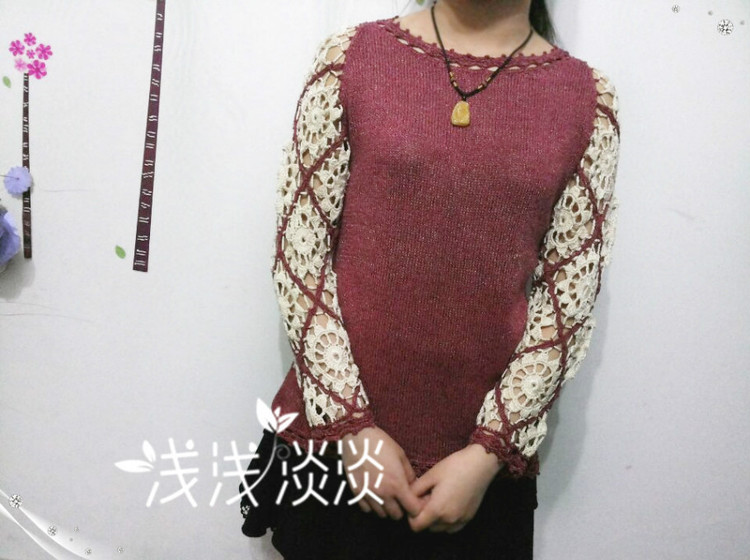 【淺淺淡淡】*百芳—鉤織結(jié)合拼花衣 - 淺淺淡淡 - 淺 淺 淡 淡