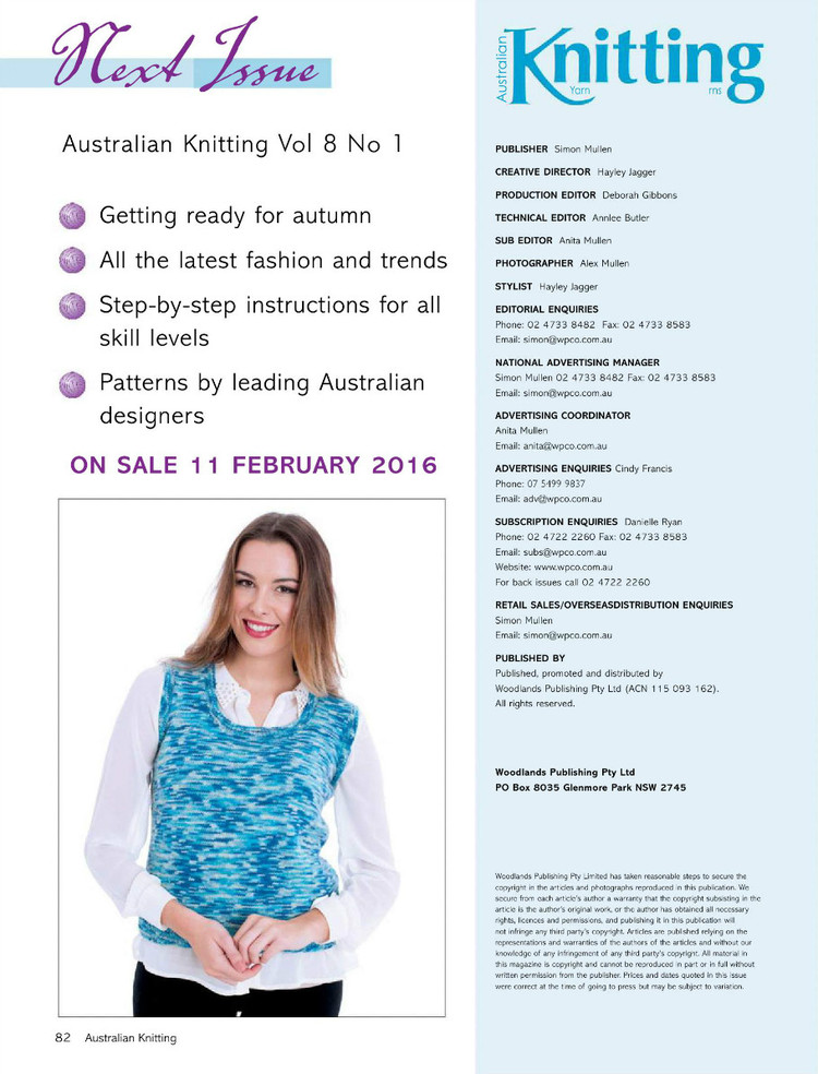 Australian Knitting Volume 7 №4 - 輕描淡寫 - 輕描淡寫