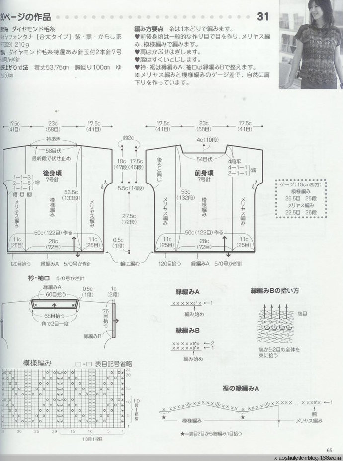 [巧手媽咪]彩藍--藍系段染短袖 - xiaoshuletter - 七彩虹毛線